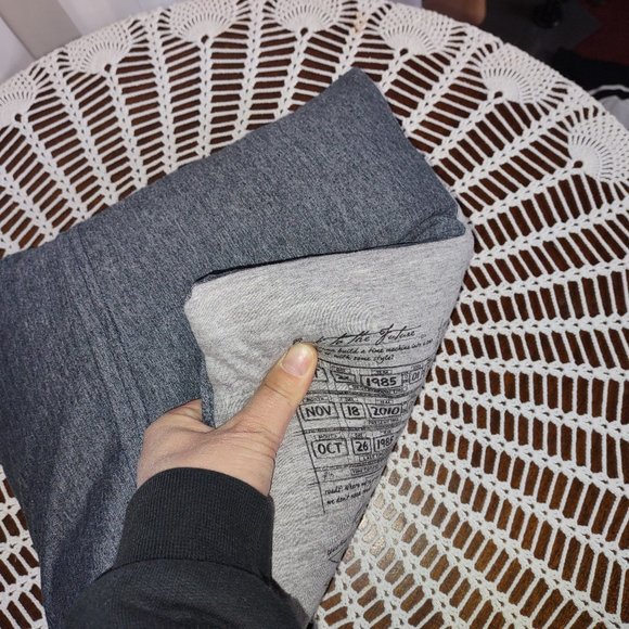 Rag Frog Revival Throw pillow cover Up-cycled from a T-shirt size 12"x12" - Picture 2 of 3